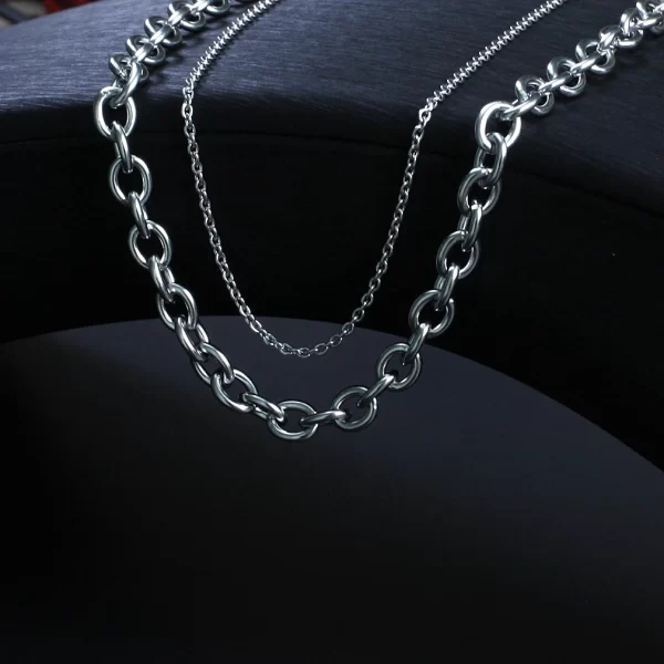 jhjt cross o chain necklace for men women hip hop stainless steel necklace unisex accessoires 2.5mm 3mm 4mm 6mm 8mm wholesale