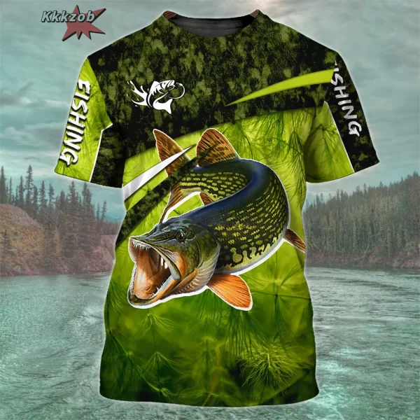 men's clothing 3d fishing pattern printed short sleeve oversized t shirt fishing fishing outdoor clothing short sleeve top