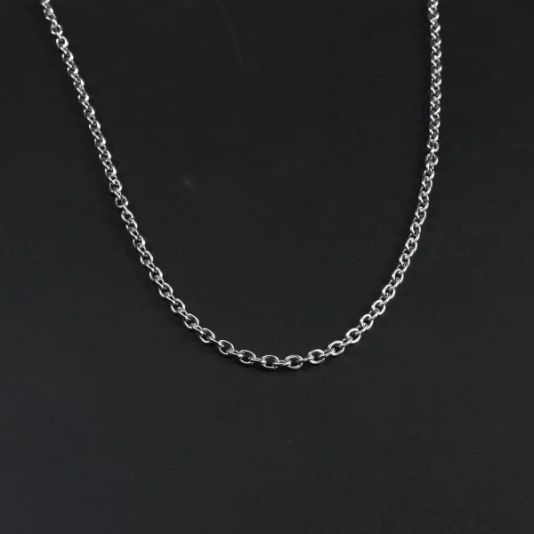 jhjt cross o chain necklace for men women hip hop stainless steel necklace unisex accessoires 2.5mm 3mm 4mm 6mm 8mm wholesale