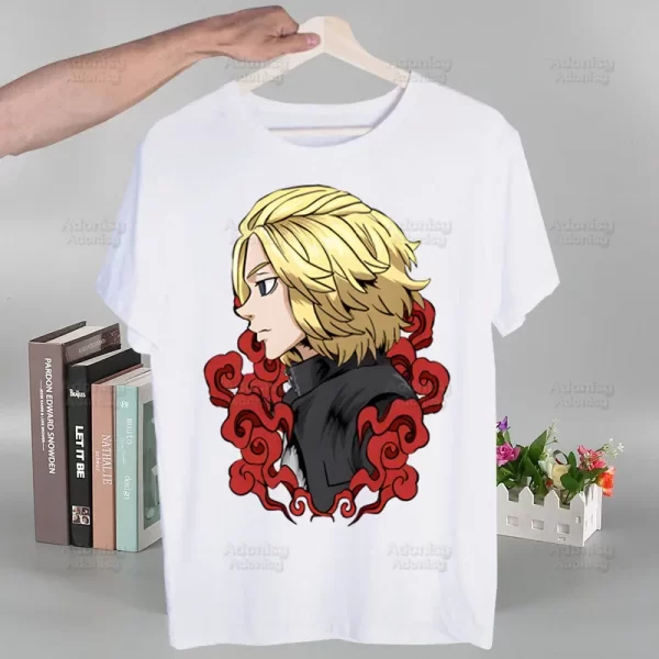 tokyo revengers sano manjiro men hip hop t shirt harajuku hinata japanese anime tshirts short sleeve casual t shirt tops tees