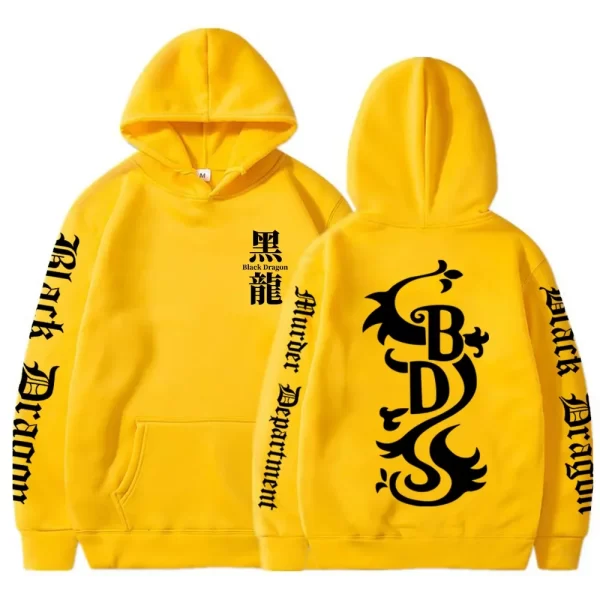 men women tokyo revengers anime hoodies black dragon graphic printed hooded plus size sweatshirt harajuku pullover clothing