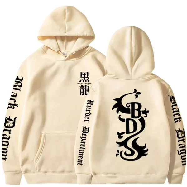 men women tokyo revengers anime hoodies black dragon graphic printed hooded plus size sweatshirt harajuku pullover clothing