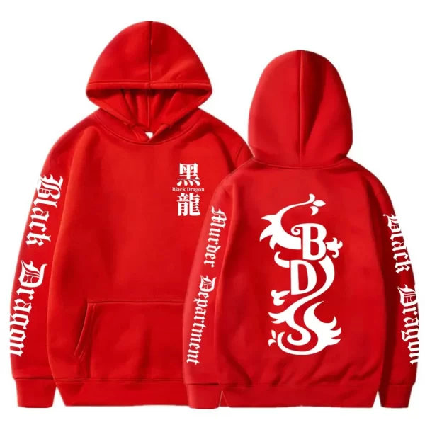 men women tokyo revengers anime hoodies black dragon graphic printed hooded plus size sweatshirt harajuku pullover clothing