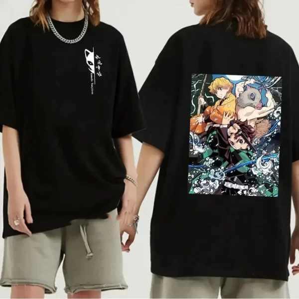 japanese anime demon slayer graphic print men t shirt fashion o neck short sleeve plus size womens t shirt men tees tops 70912