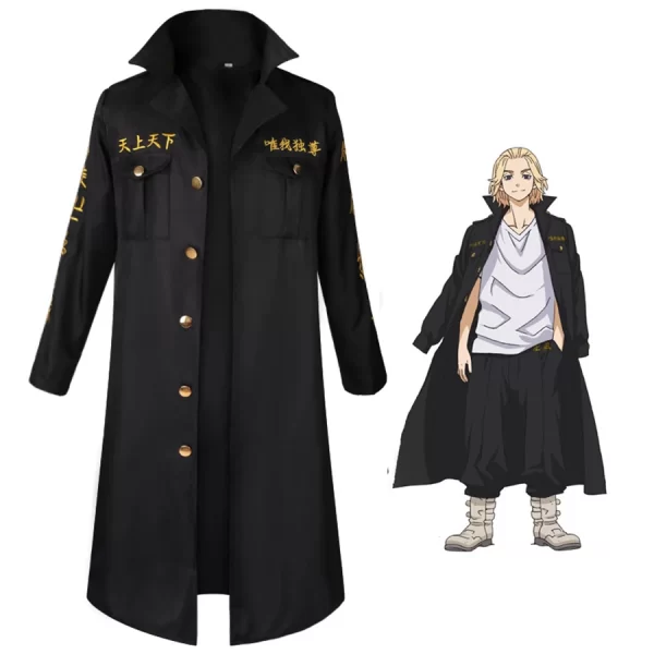 anime tokyo revengers sano manjiro cosplay costume tokyo manji gang mikey cosplay jacket cloak uniform suit wig halloween outfit