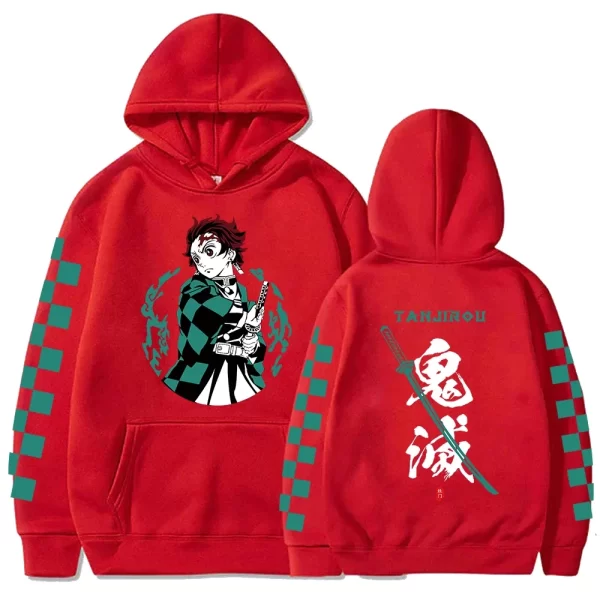 demon slayer japan anime plus size hoodie tanjiro kamado men women sweatshirts y2k harajuku unisex casual pullover clothes tops