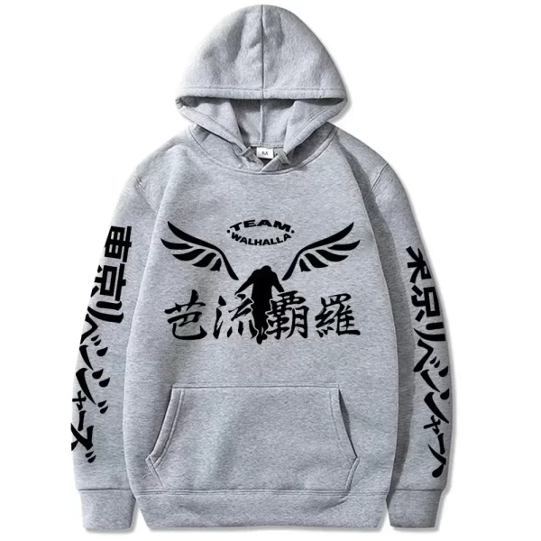 anime gambar valhalla logo printed pullover unisex fashion cosplay sportswear casual streetwear new tokyo revengers anime hoodie
