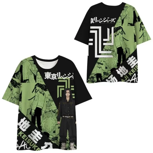 2024 summer tokyo avengers t shirt anime 3d printing men's fashion oversized large size loose comfortable breathable fashion top