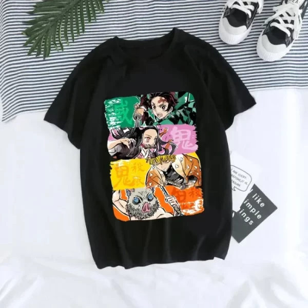 anime demon slayer t shirt for women summer tops tshirts o neck women clothing streetwear short sleeve t shirt female clothes