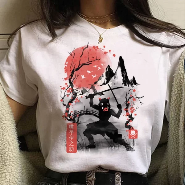 demon slayer kimetsu no yaiba t shirt women manga funny y2k t shirt girl funny clothing