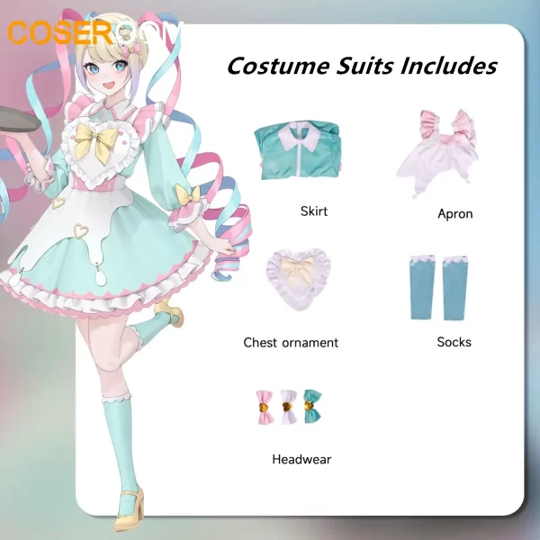 game needy streamer overload ame ame chan maid cosplay costume role play comic con dress hallowmas party wigs anime prop