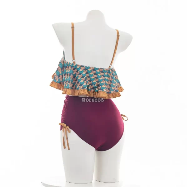 rolecos anime demon slayer swimsuit cosplay costume tomioka giyuu cosplay costume sexy women swimwear summertime dress halloween