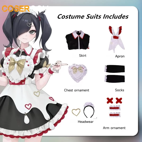 game needy streamer overload ame ame chan maid cosplay costume role play comic con dress hallowmas party wigs anime prop