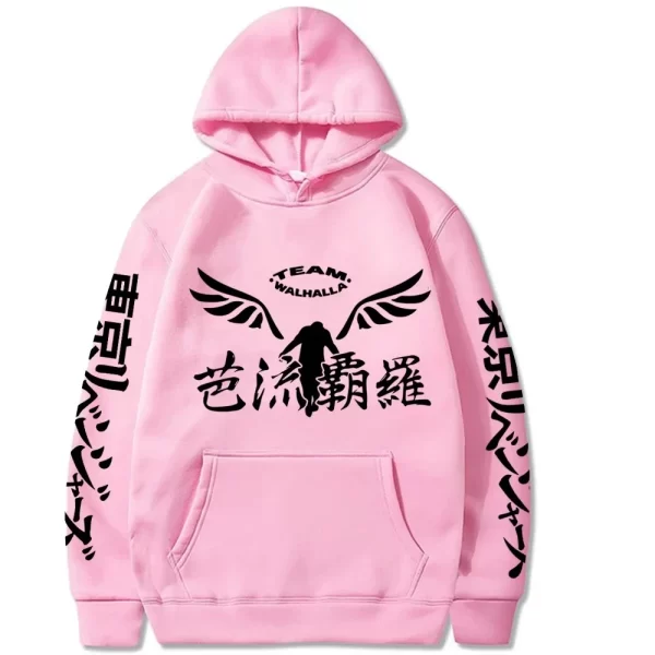 anime gambar valhalla logo printed pullover unisex fashion cosplay sportswear casual streetwear new tokyo revengers anime hoodie