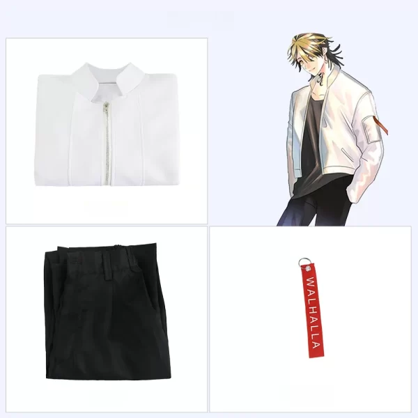 kazutora hanemiya cosplay costumes anime tokyo revengers cos jacket baseball white coat valhalla uniform mikey draken halloween