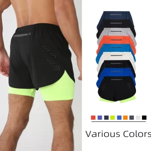 gym shorts men running shorts with liner pockets towel loop quick dry lightweight workout men's breathable athletic sport shorts