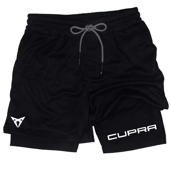 men's two in one sports shorts breathable casual quick drying double layer shorts summer running sportswear bottoms m 3xl rl0244