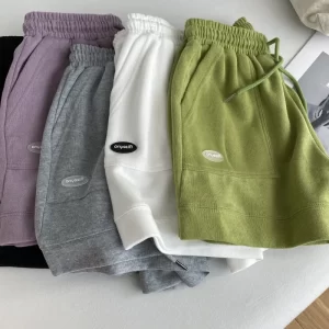 women's comfortable loose wide legged drawstring a pants slim waist slim fit casual home versatile sports shorts