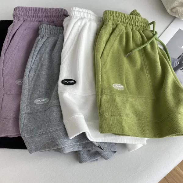women's comfortable loose wide legged drawstring a pants slim waist slim fit casual home versatile sports shorts