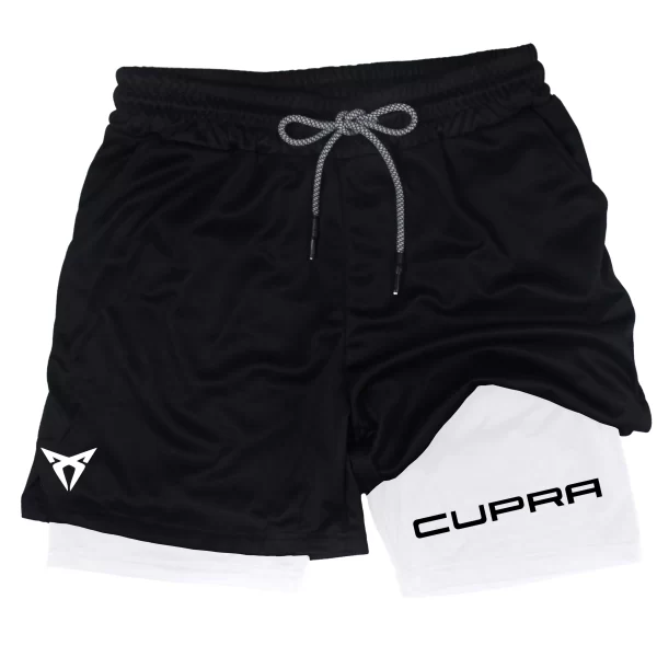 men's two in one sports shorts breathable casual quick drying double layer shorts summer running sportswear bottoms m 3xl rl0244