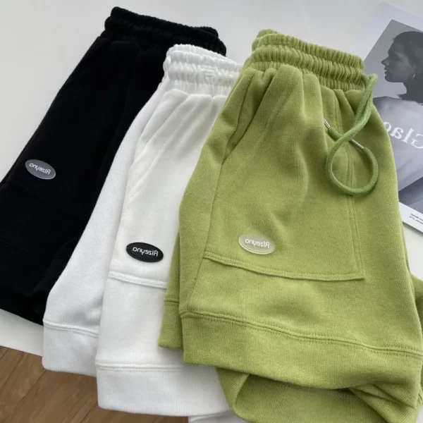 women's comfortable loose wide legged drawstring a pants slim waist slim fit casual home versatile sports shorts