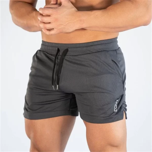 2025 new fitness sports shorts man summer gyms workout male breathable mesh shorts quick dry beach short pants men sportswear