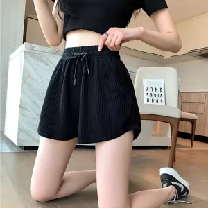 2025 new summer sports shorts women's korean high waist loose large tudent youth home sleepwear running yoga shorts