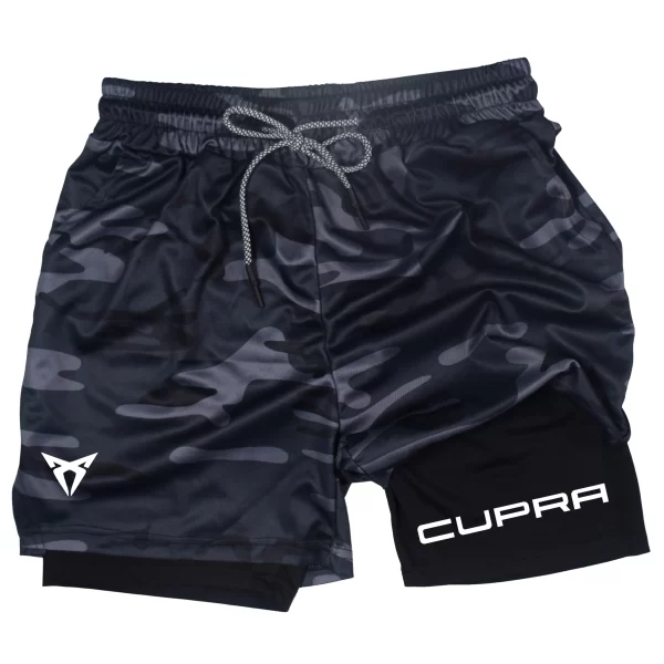 men's two in one sports shorts breathable casual quick drying double layer shorts summer running sportswear bottoms m 3xl rl0244