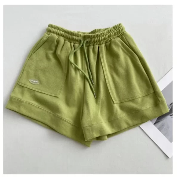 women's comfortable loose wide legged drawstring a pants slim waist slim fit casual home versatile sports shorts
