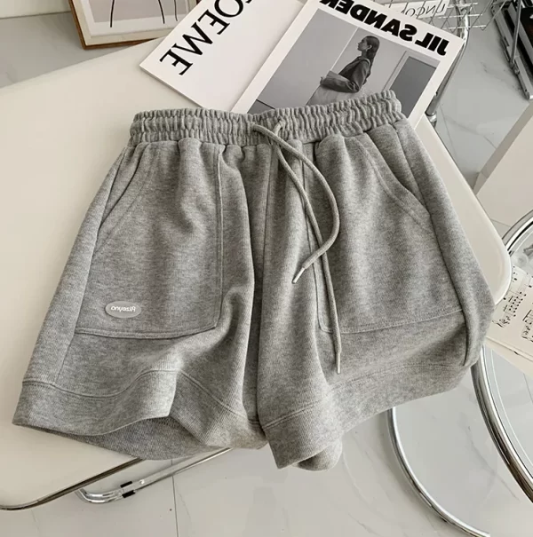 women's comfortable loose wide legged drawstring a pants slim waist slim fit casual home versatile sports shorts
