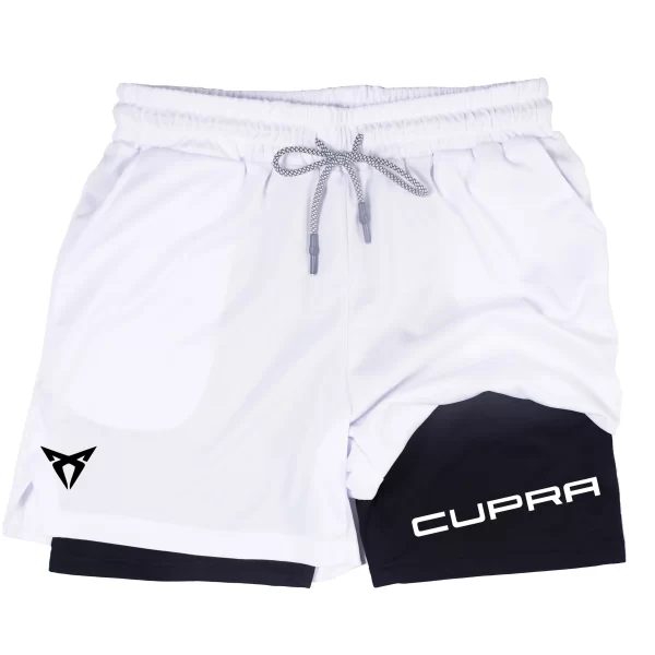 men's two in one sports shorts breathable casual quick drying double layer shorts summer running sportswear bottoms m 3xl rl0244